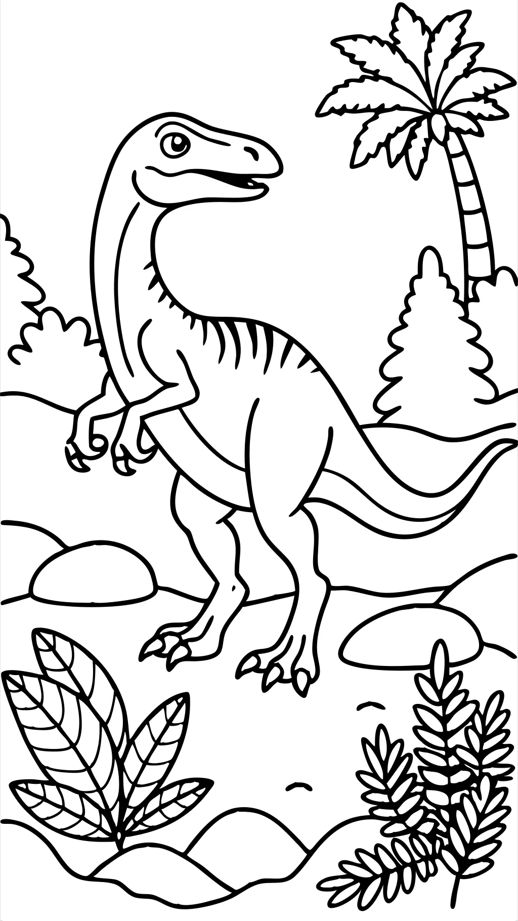 velociraptor coloring page